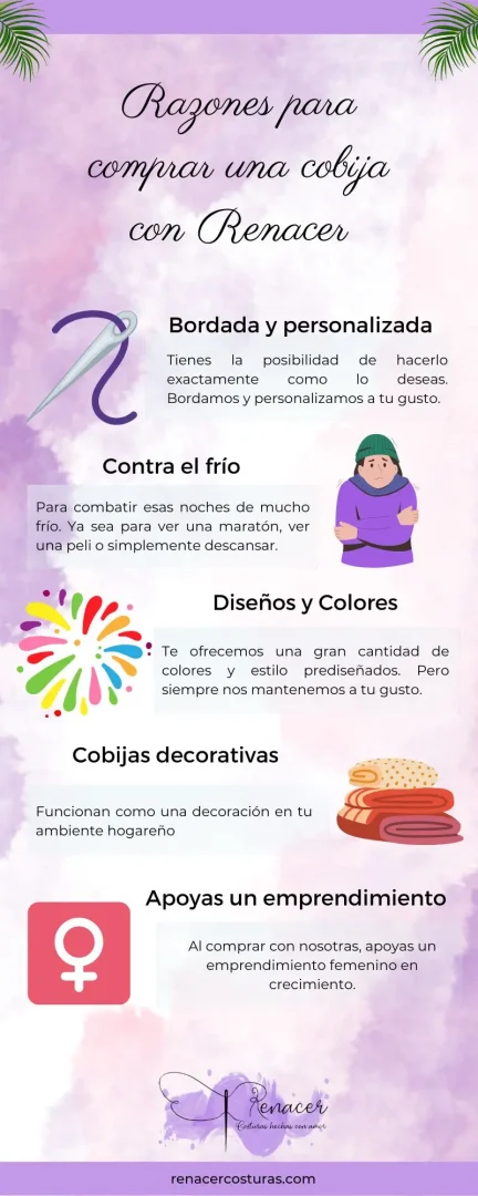 Razones para comprar una cobija en Renacer Costuras