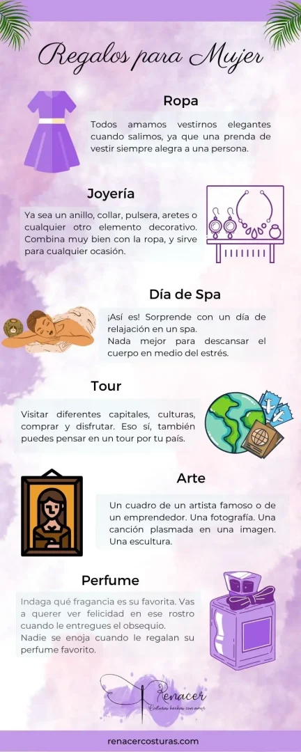 Tipos de regalos con los que sorprender a una mujer