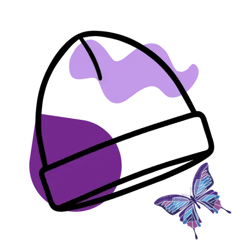 Ilustración de un gorro de bebé con mariposa