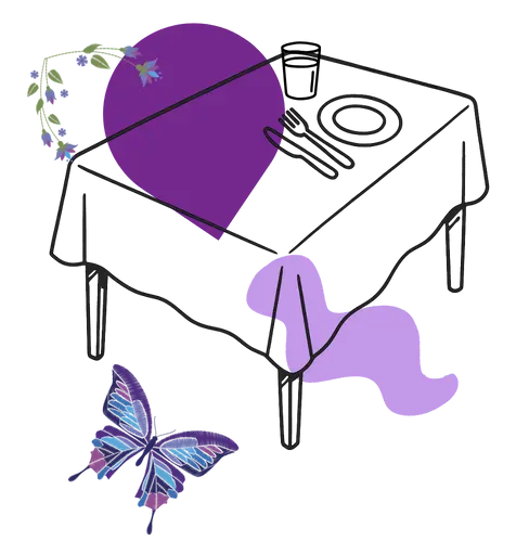 Mantel elegante en mesa servida